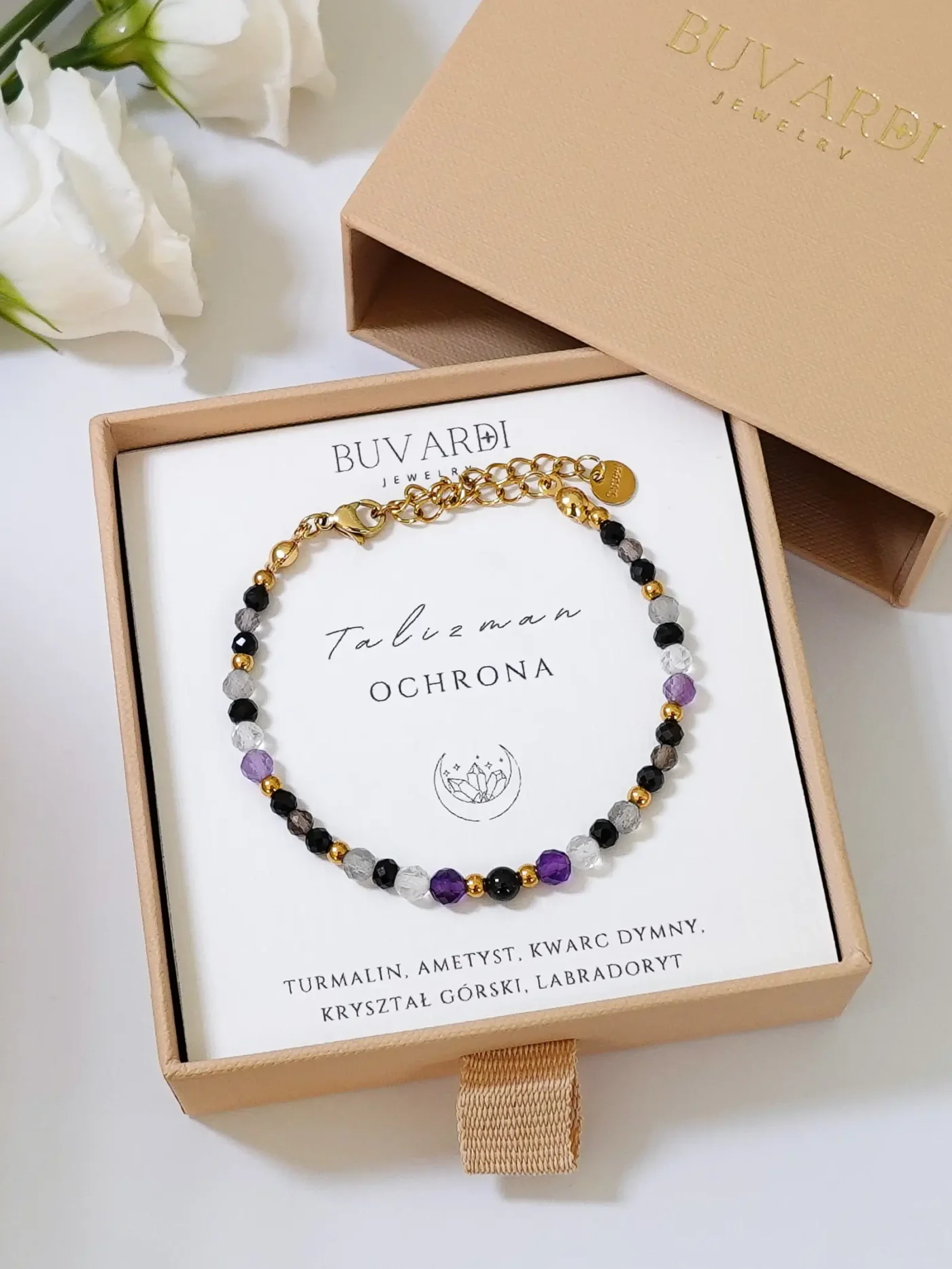 Bransoletka ochronna z turmalinem.