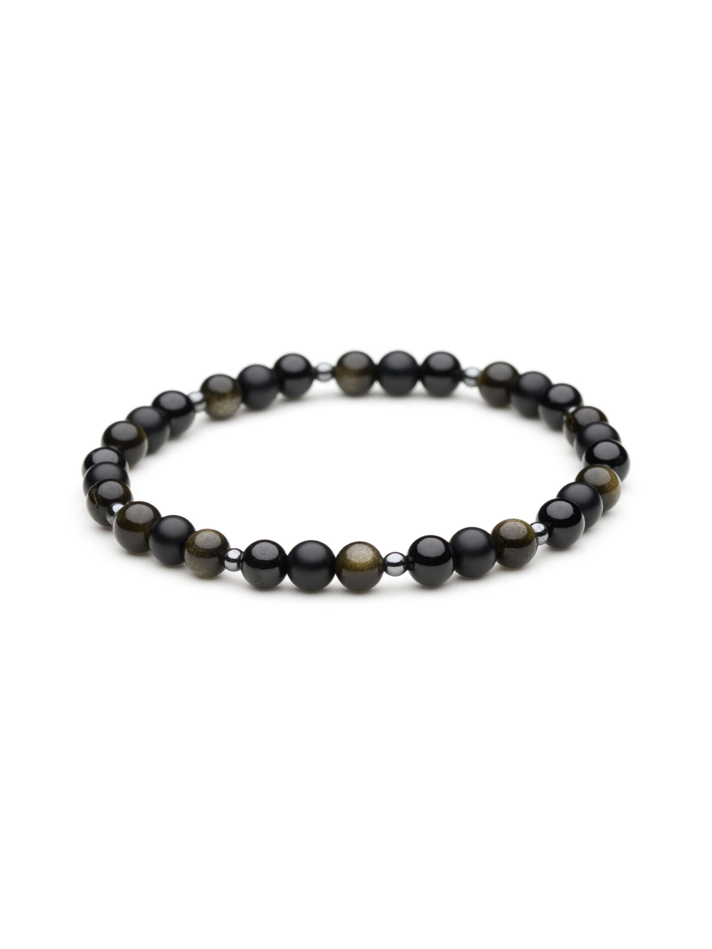 Bransoletka ochronna z turmalinem, onyksem i obsydianem, dla kobiet i mężczyzn, drobne kamienie 6 mm