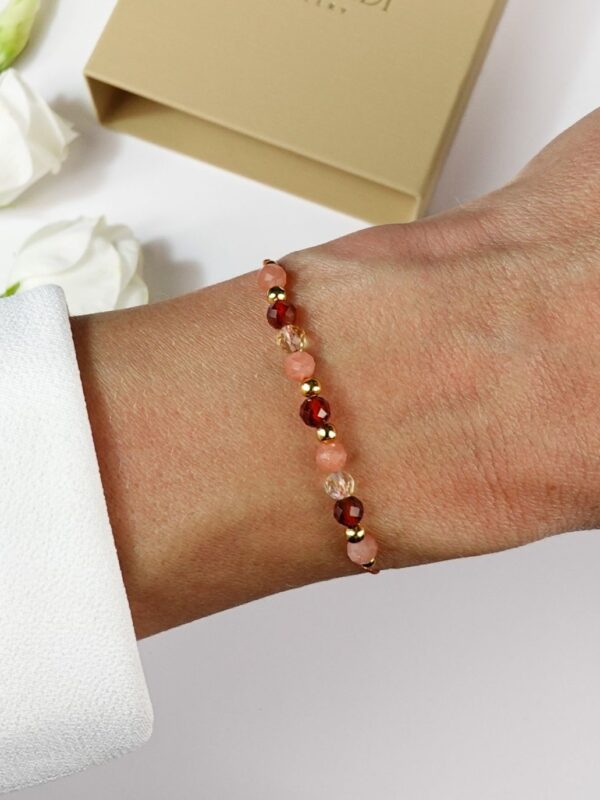 Bransoletka dla Lwa z kamieniem słonecznym, cytrynem