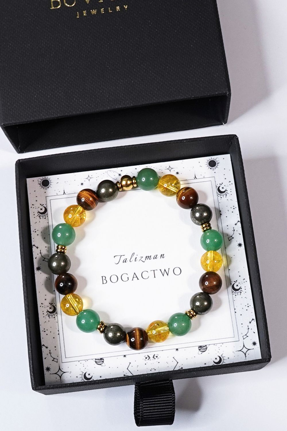 bransoletka męska z cytrynem talizman bogactwa