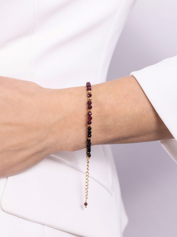 bransoletka czakry podstawy z kamieniem granatem