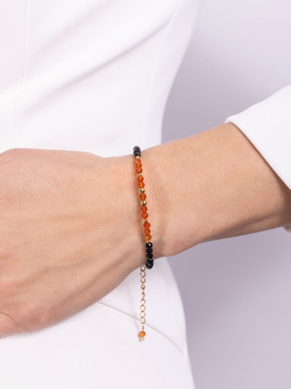 bransoletka czakry sakralnej z karneolem