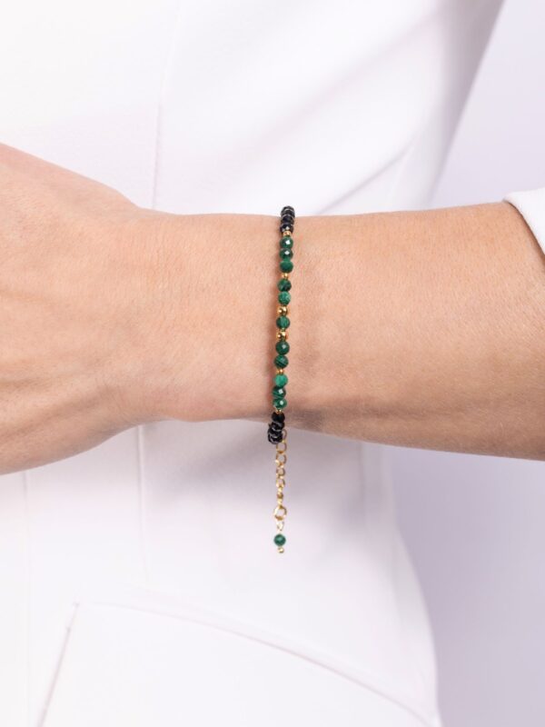 bransoletka czakry serca z malachitem