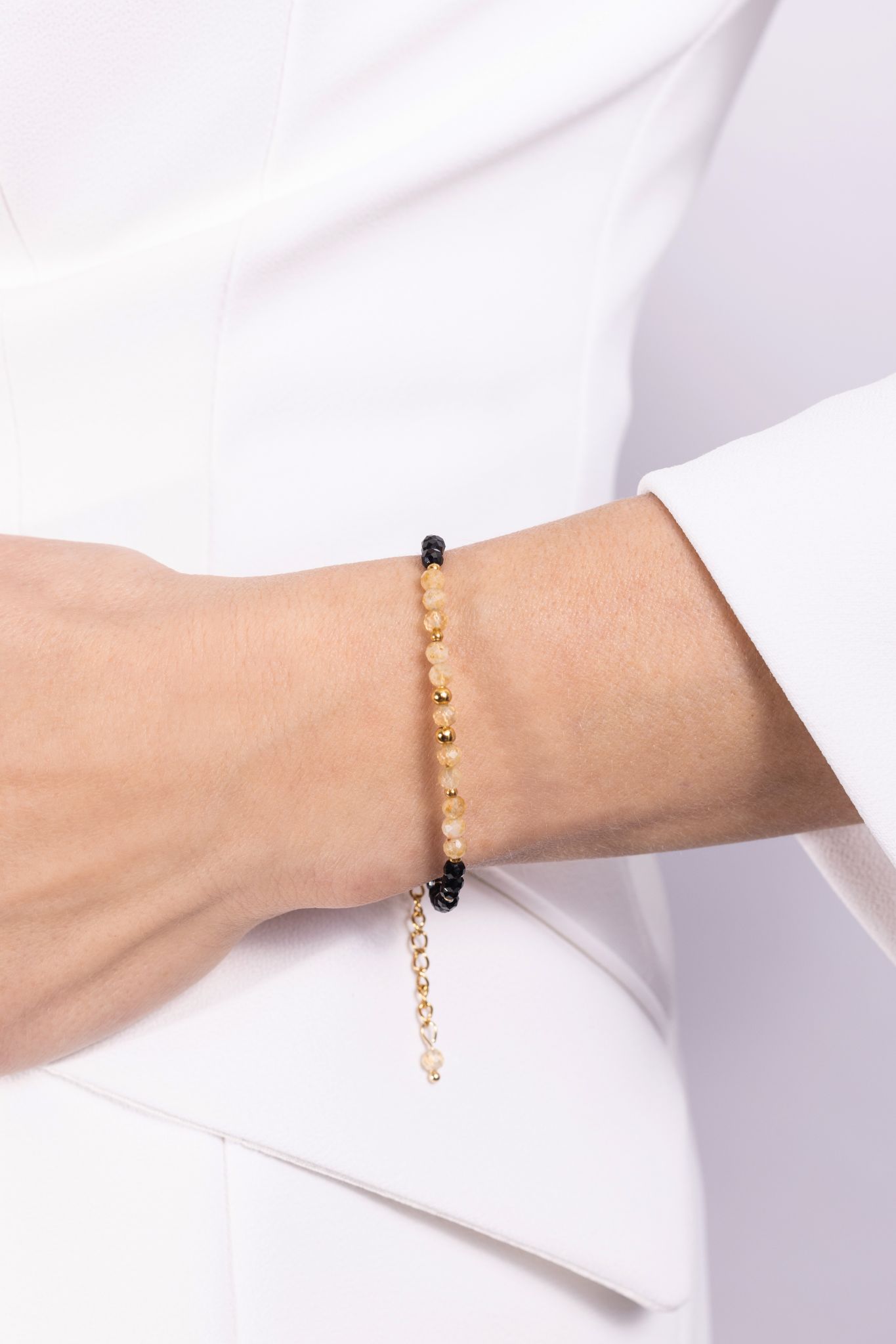 bransoletka czakry splotu słonecznego z cytrynem