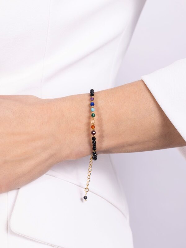 bransoletka 7 czakr z turmalinem