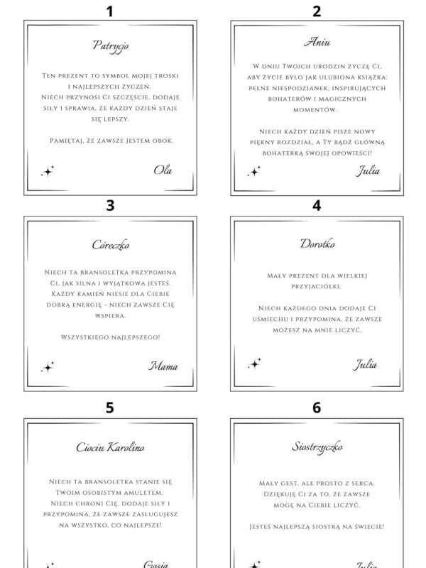 teksty przykładowych życzeń