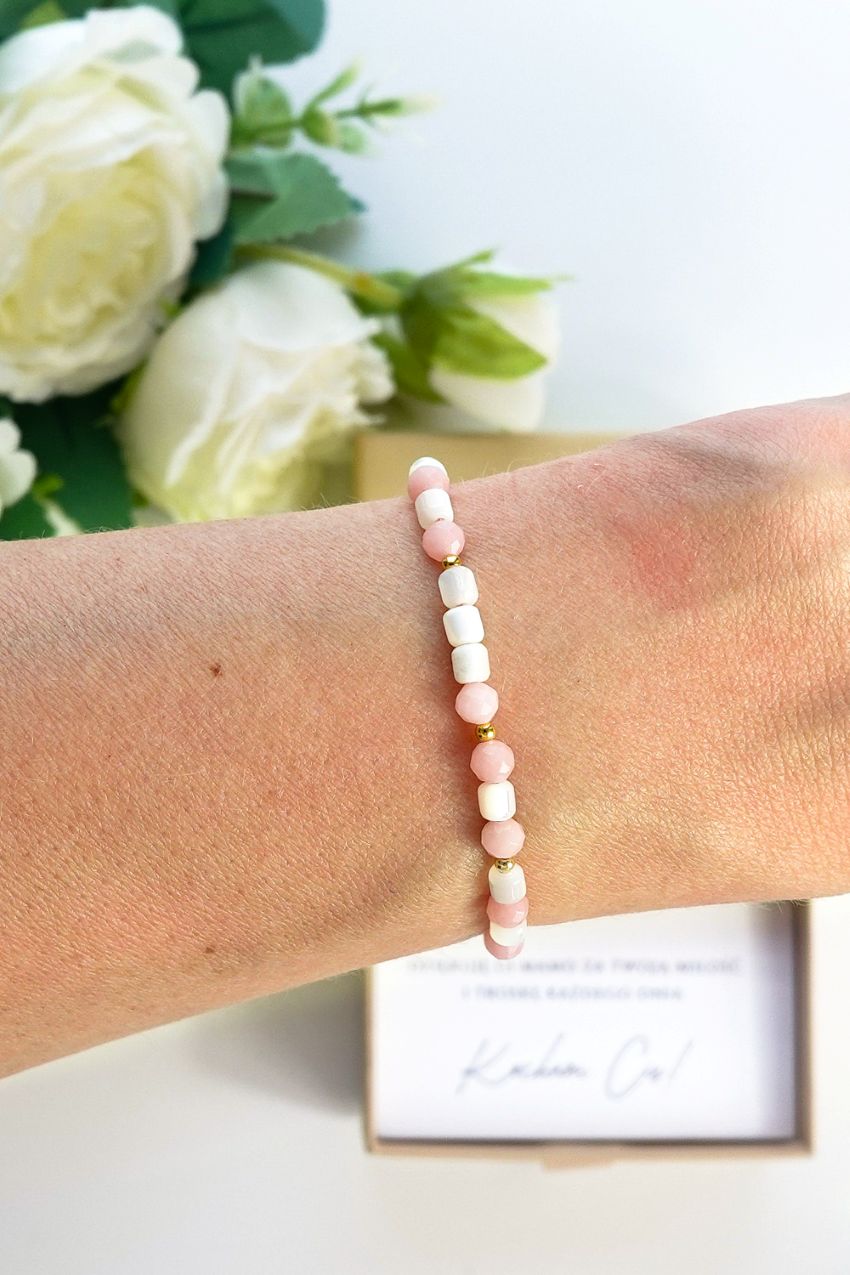 Bransoletki z opalem - MAMA, CÓRKA alfabet Morse'a - obrazek 2