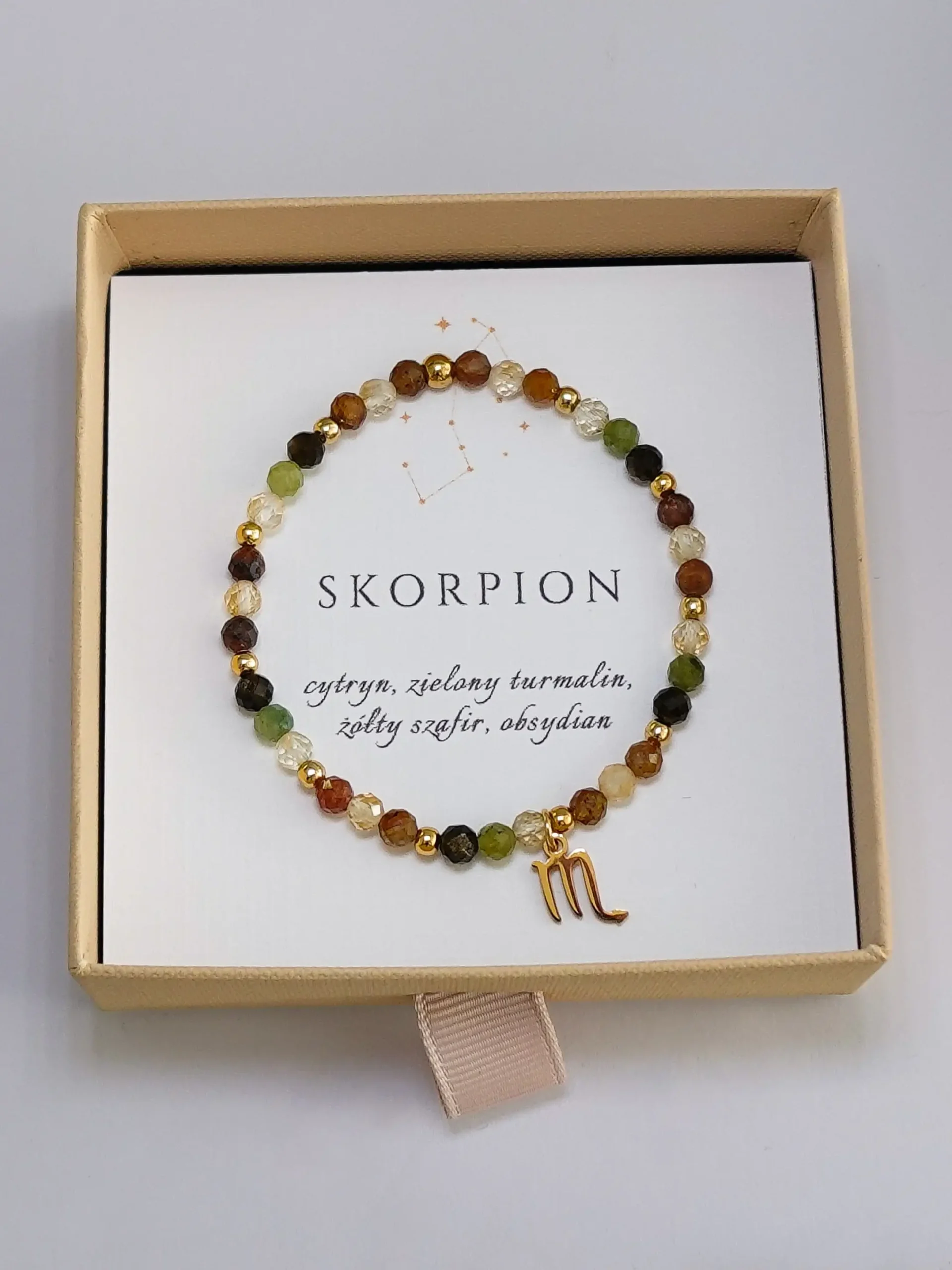 Bransoletka zodiakalna Skorpion – na gumce - obrazek 3