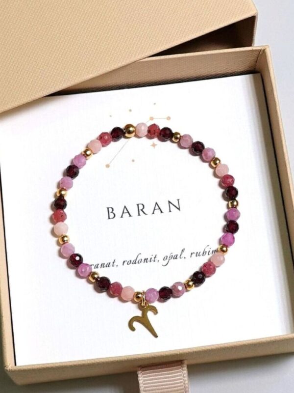 bransoletka znak zodiaku Baran na gumce