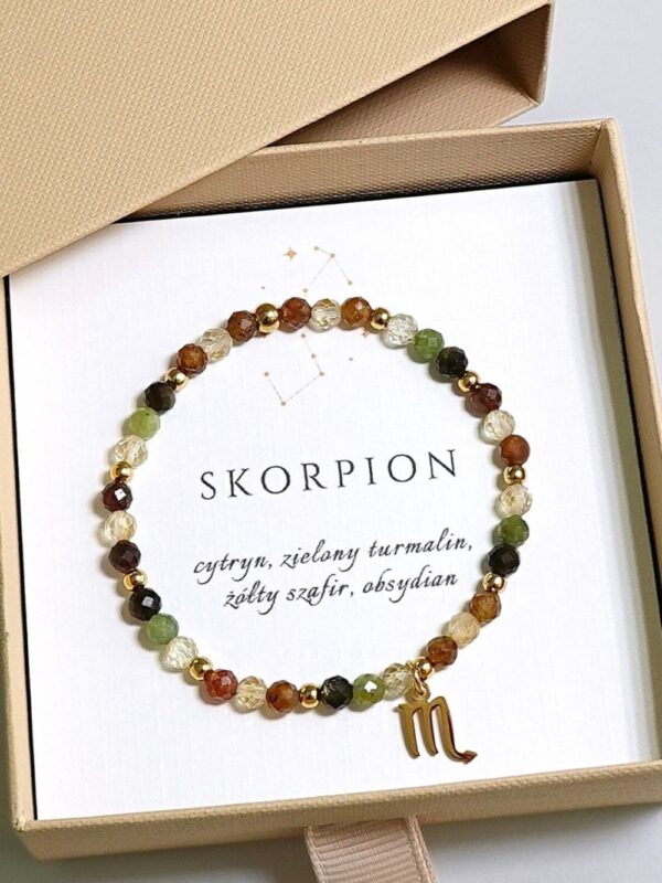 bransoletka damska dla Skorpiona z kamieni naturalnych