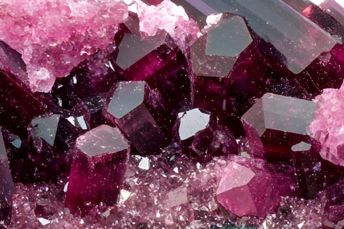 kamienie dla Wagi - rysunek przedstawiający różowy turmalin