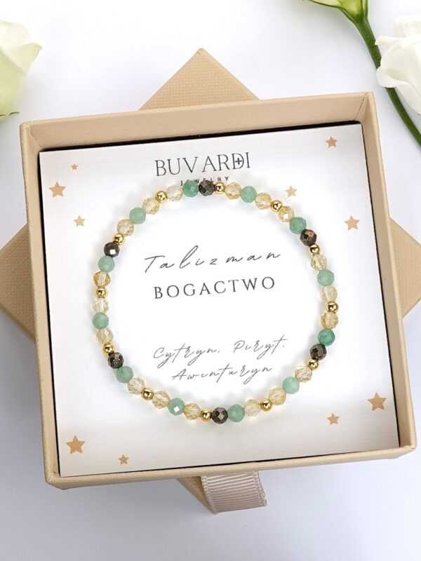 bransoletka z cytrynem na bogactwo i obfitość. Bransoletka damska.