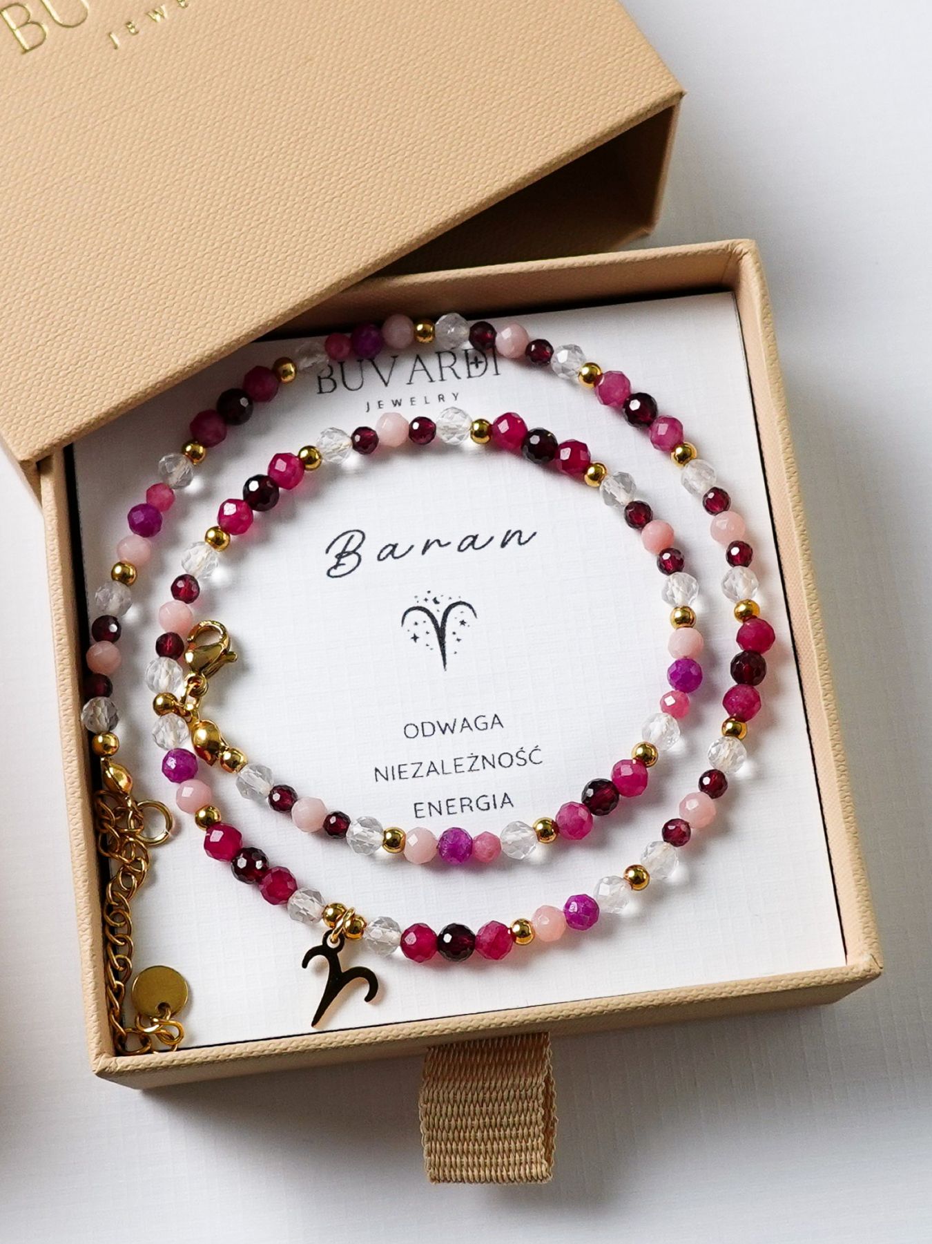 Naszyjnik Baran z granatem